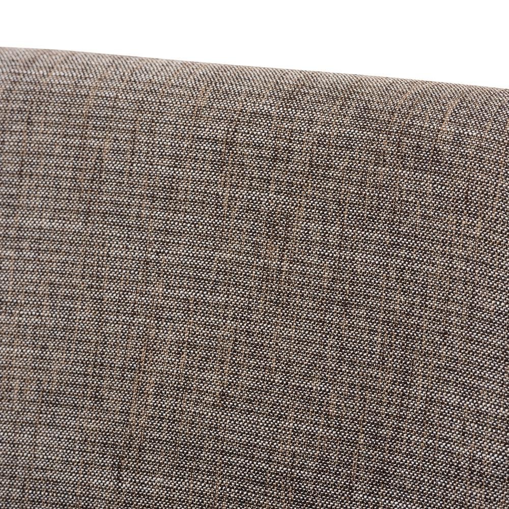 Gravel Fabric Upholstered and Walnut Brown Finished Wood 5-Piece Dining Set. Picture 14