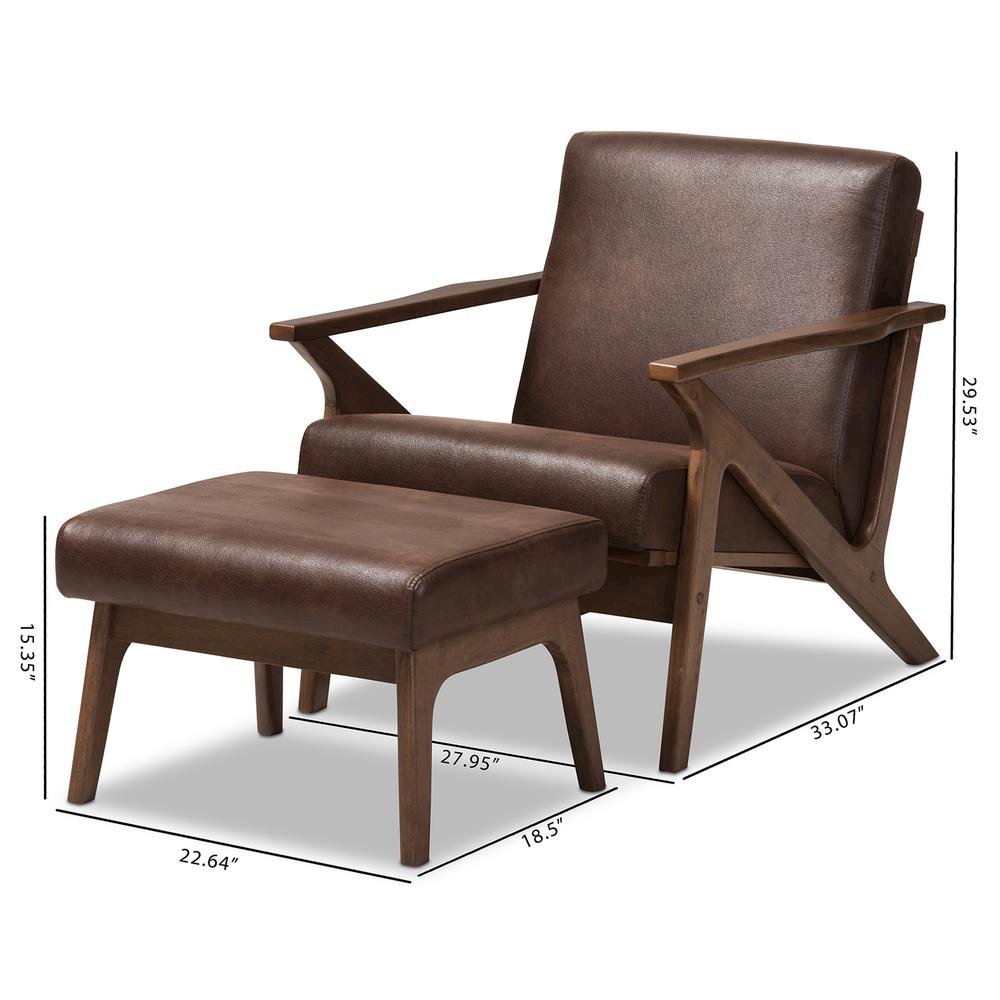 Leather Lounge Chair And Ottoman Set. Picture 16