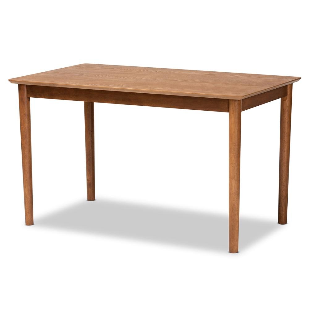 Walnut Brown Finished Wood 5-Piece Dining Set. Picture 12