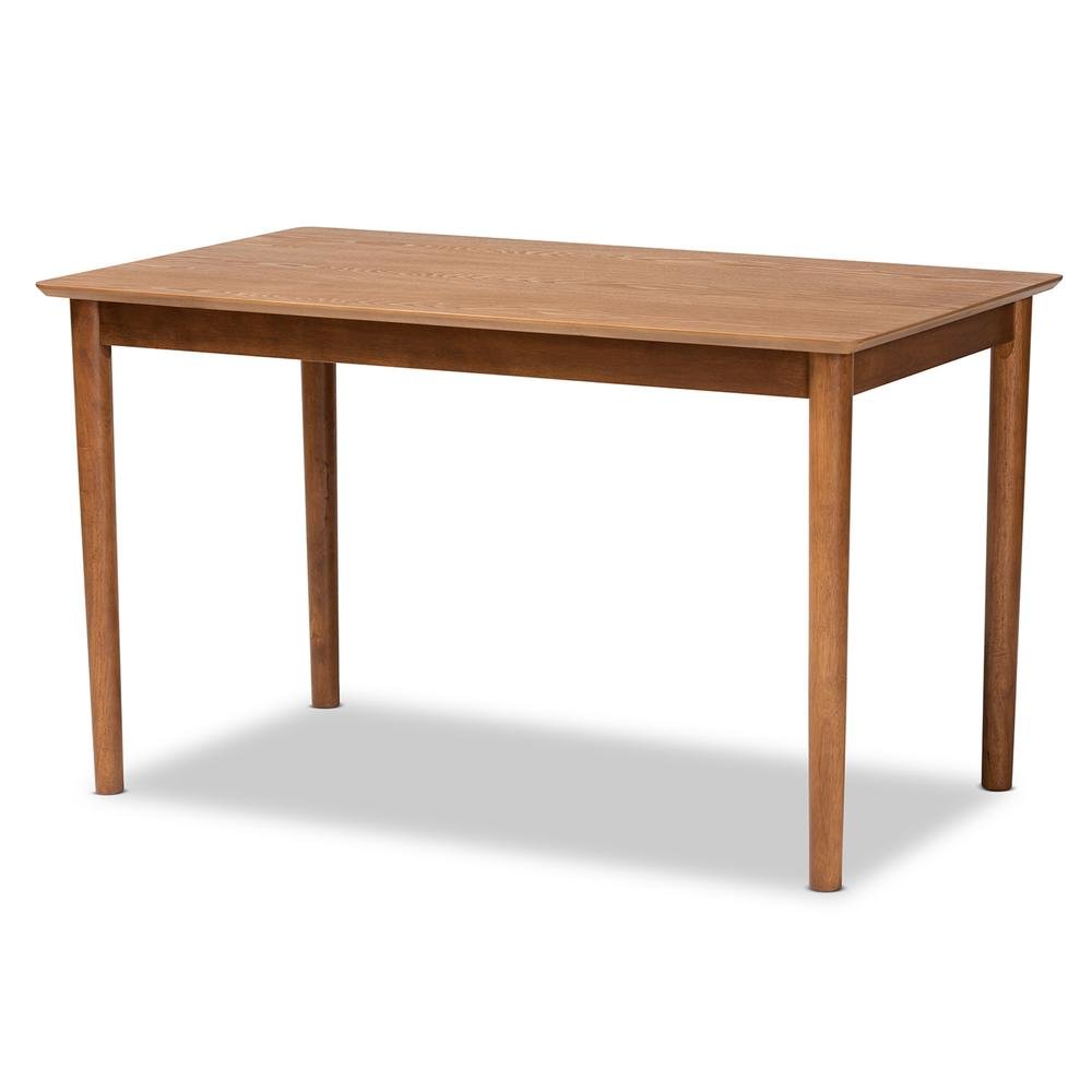 Dark Grey Fabric Upholstered and Walnut Brown Finished Wood 5-Piece Dining Set. Picture 12