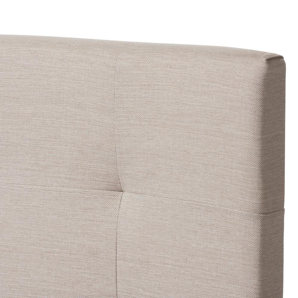 Baxton Studio Brookfield Modern and Contemporary Beige Fabric Twin Size Bed. Picture 12