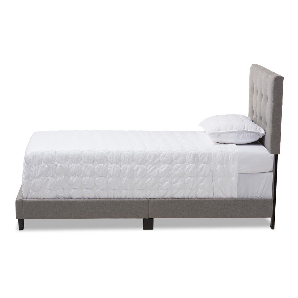 Baxton Studio Brookfield Modern and Contemporary Light Grey Fabric Twin Size Bed. Picture 10