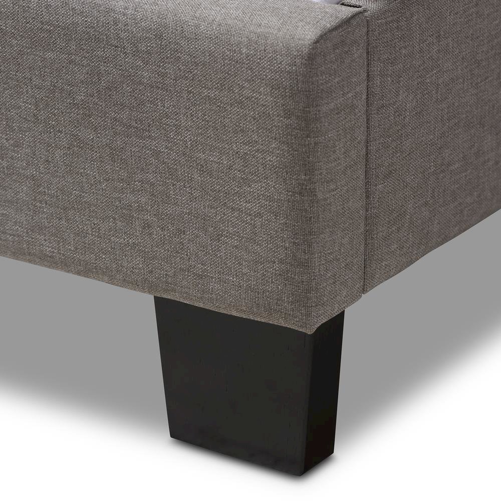 Baxton Studio Brookfield Modern and Contemporary Light Grey Fabric Twin Size Bed. Picture 13