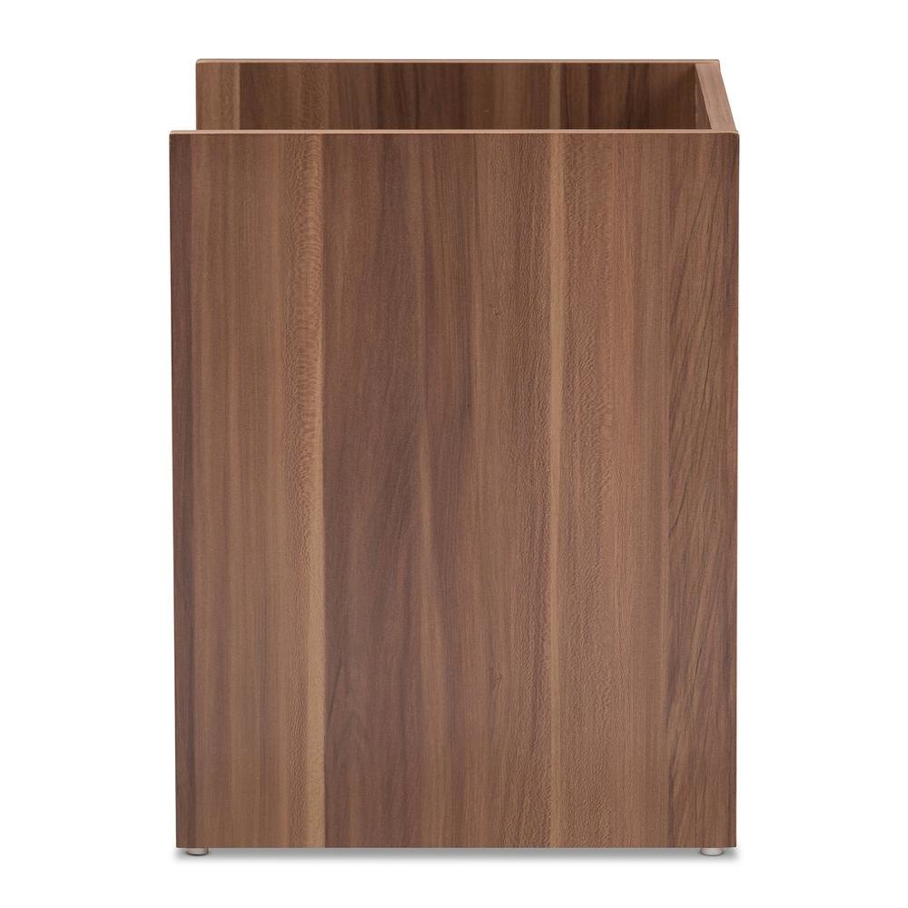 Vanda Modern and Contemporary Two-Tone Walnut and Black Wood 1-Drawer Nightstand. Picture 11