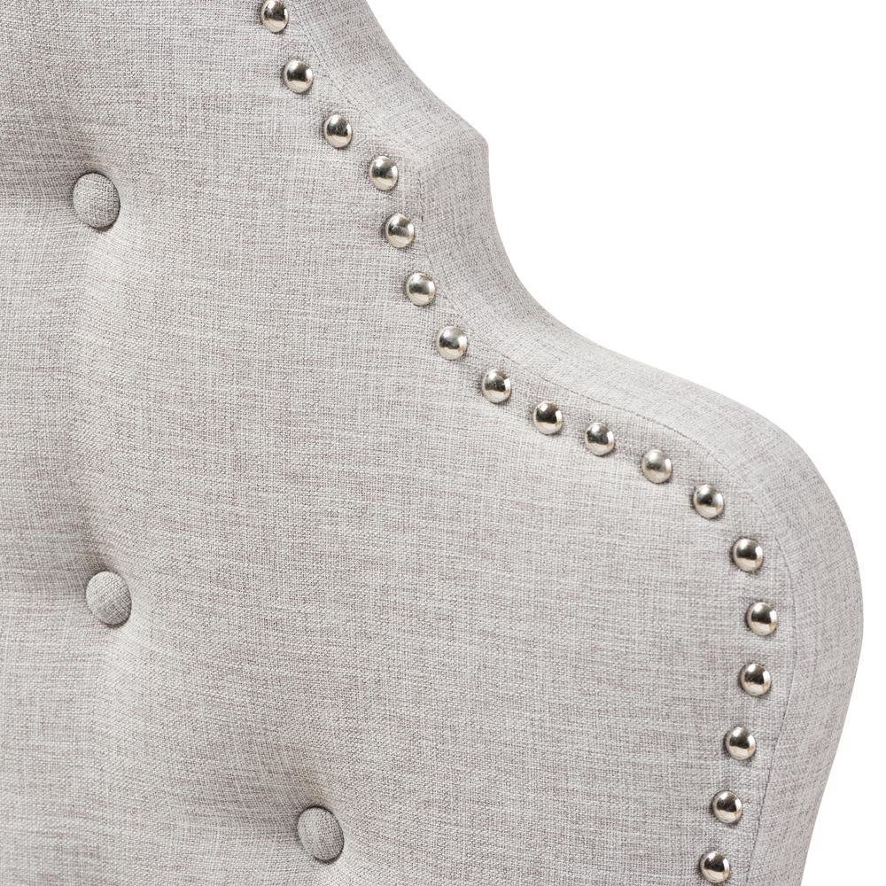 Hilda Modern and Contemporary Greyish Beige Fabric Twin Size Headboard. Picture 9