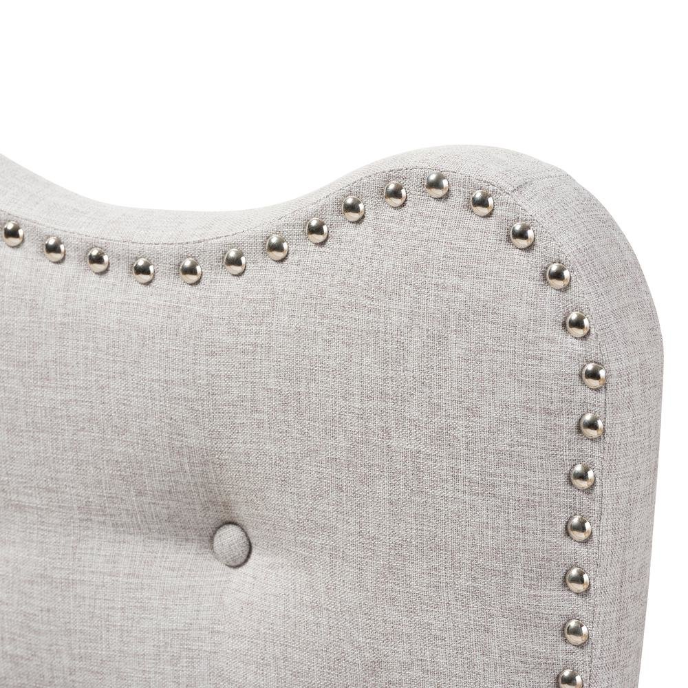 Emma Modern and Contemporary Greyish Beige Fabric Twin Size Headboard. Picture 9