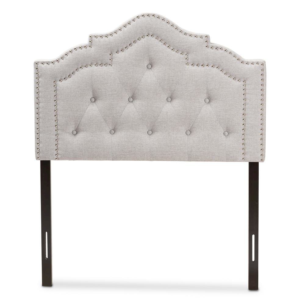 Edith Modern and Contemporary Greyish Beige Fabric Twin Size Headboard. Picture 8