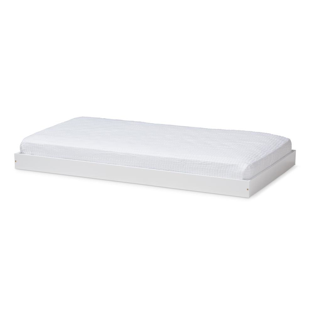 Baxton Studio Payton Modern and Contemporary White-Finished Twin Trundle. Picture 7