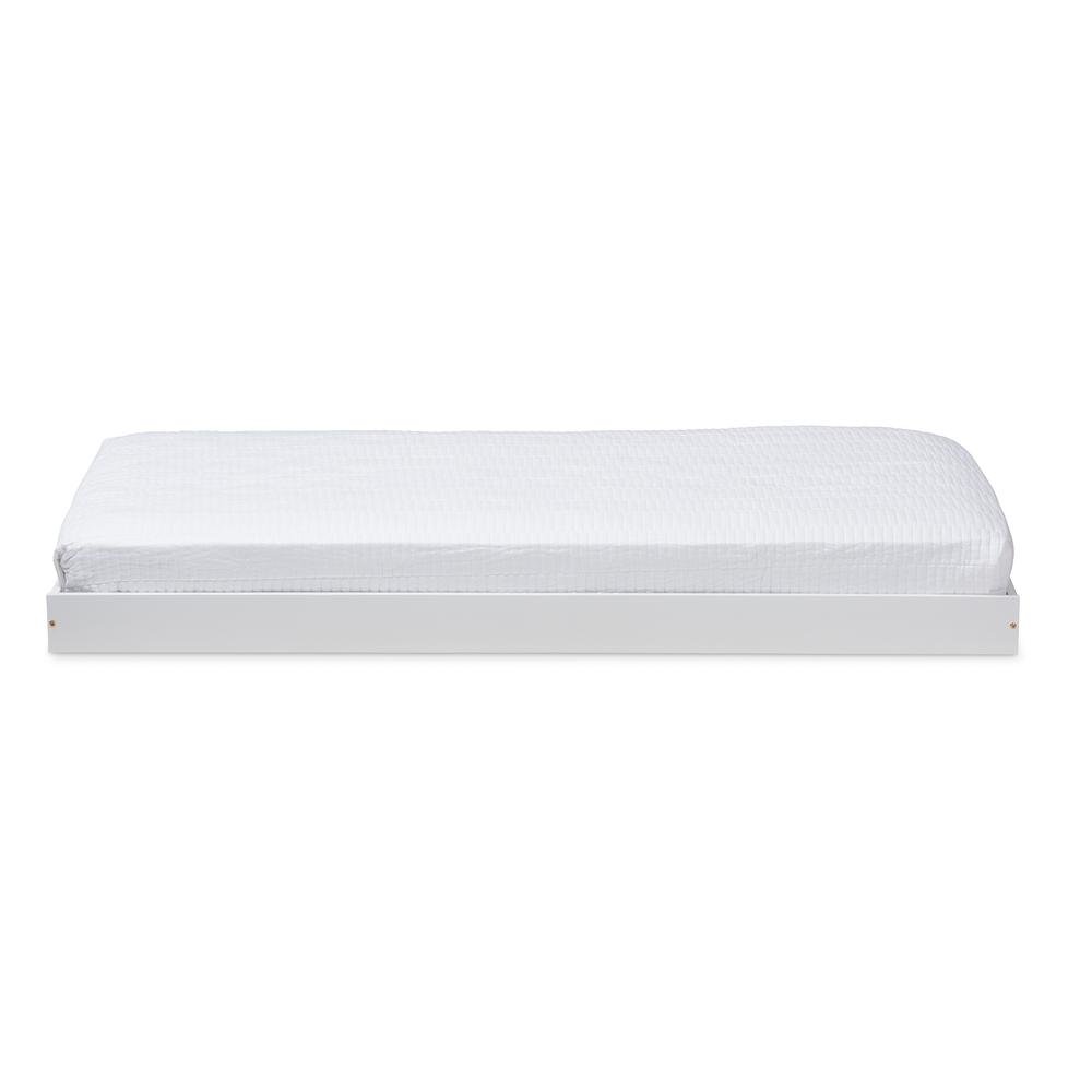Baxton Studio Payton Modern and Contemporary White-Finished Twin Trundle. Picture 8