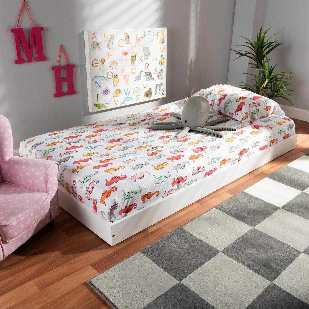 Baxton Studio Payton Modern and Contemporary White-Finished Twin Trundle. Picture 10