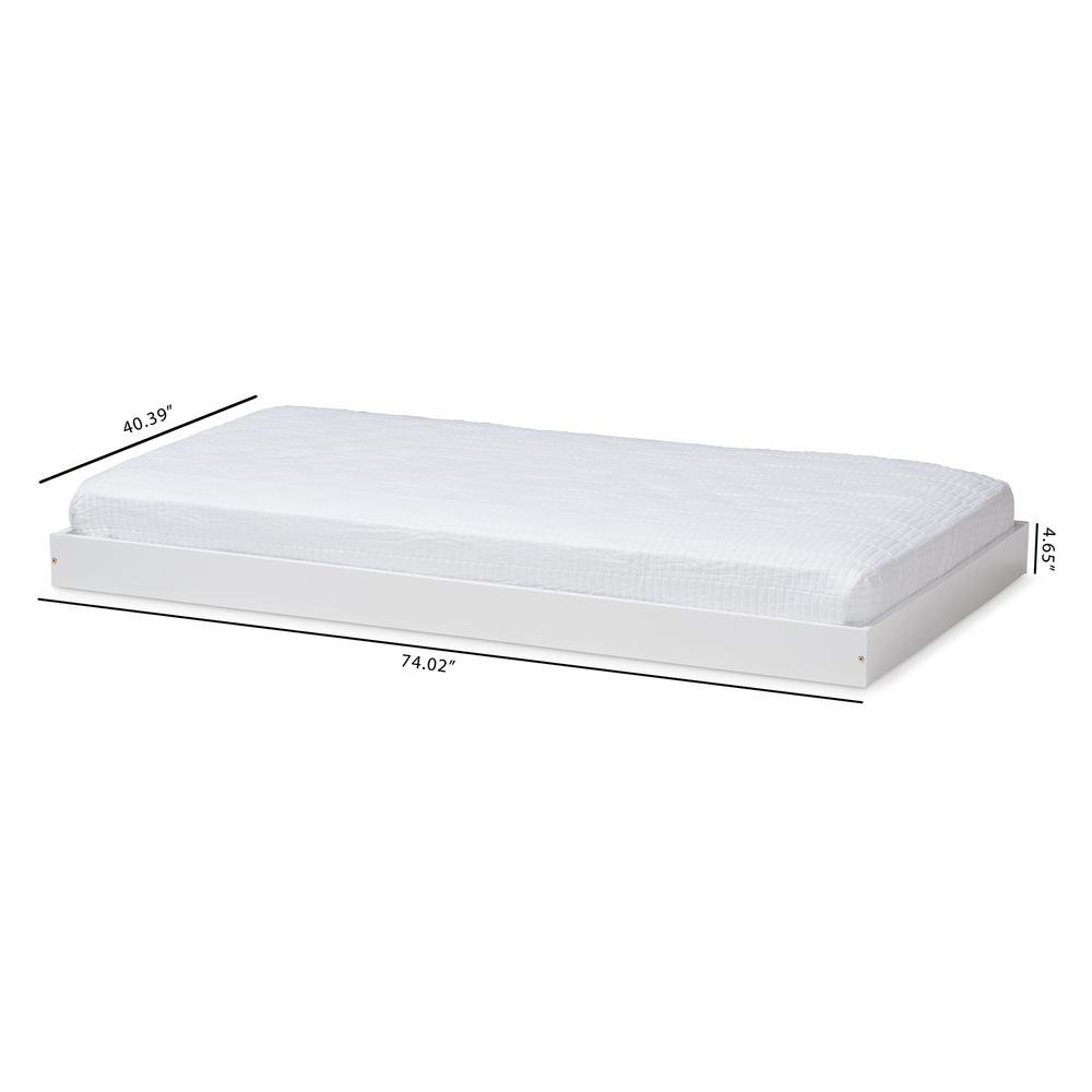 Baxton Studio Payton Modern and Contemporary White-Finished Twin Trundle. Picture 12