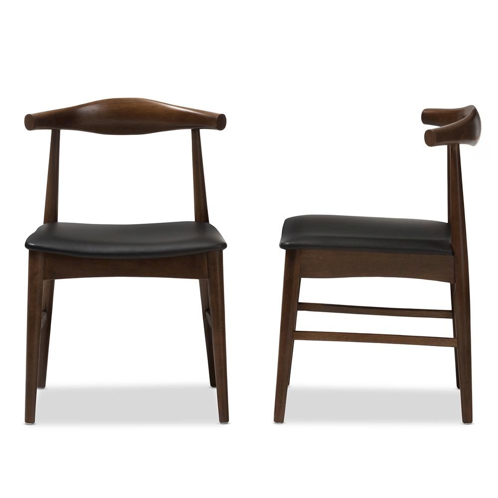 Baxton Studio Winton Mid-Century Modern Walnut Wood Dining Chair (Set of 2). Picture 10