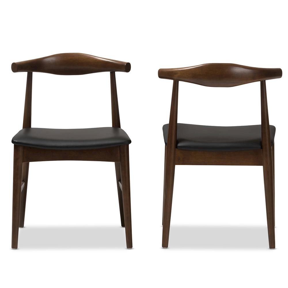Baxton Studio Winton Mid-Century Modern Walnut Wood Dining Chair (Set of 2). Picture 11