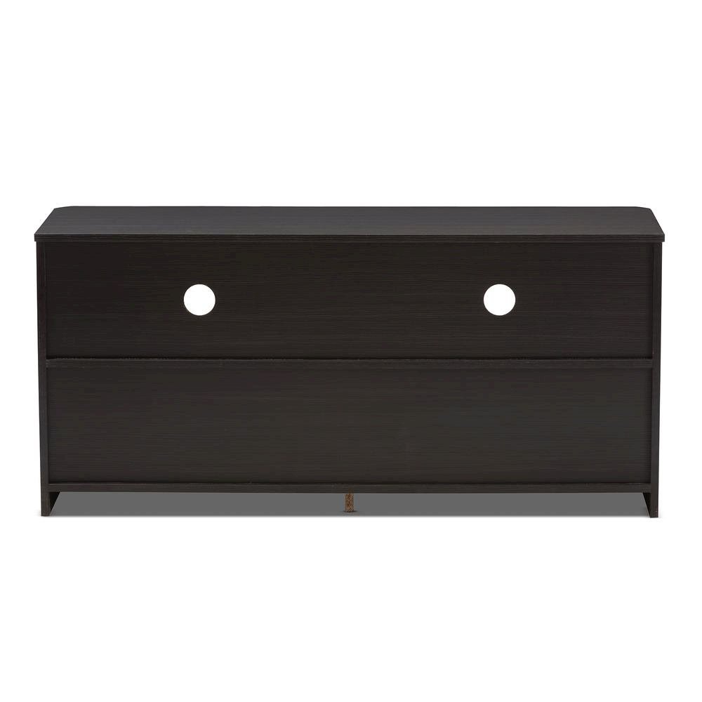Espresso Brown Finished Wood 2-Drawer TV Stand. Picture 15
