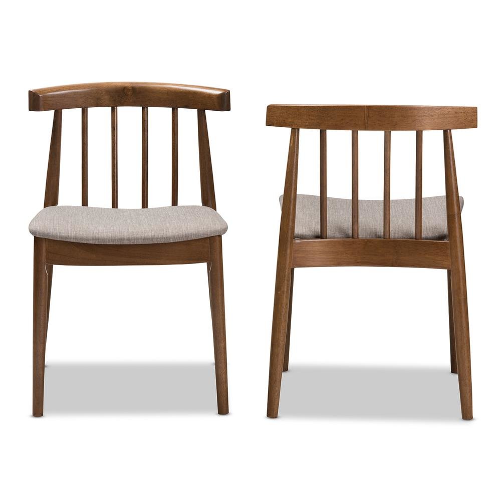 Wyatt Mid-Century Modern Walnut Wood Dining Chair (Set of 2). Picture 9