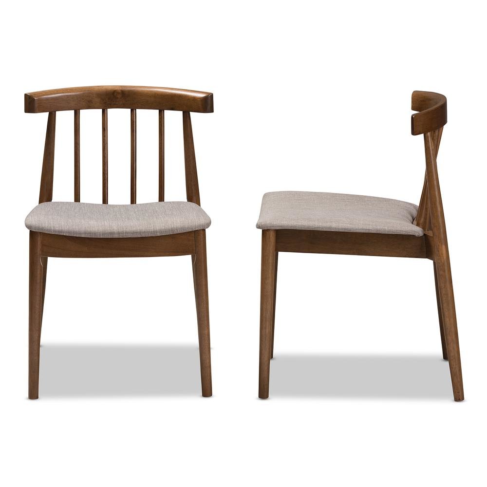 Wyatt Mid-Century Modern Walnut Wood Dining Chair (Set of 2). Picture 10