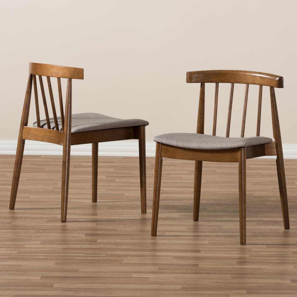 Wyatt Mid-Century Modern Walnut Wood Dining Chair (Set of 2). Picture 13