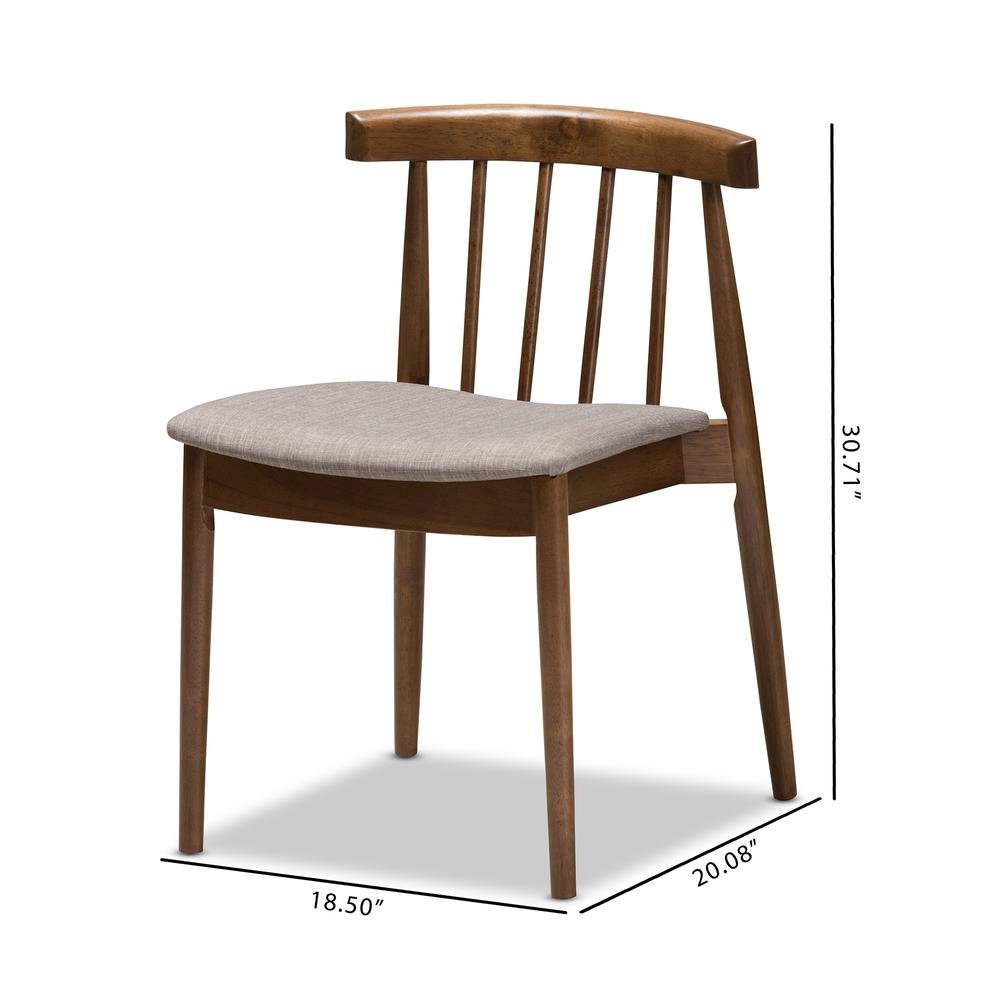 Wyatt Mid-Century Modern Walnut Wood Dining Chair (Set of 2). Picture 14
