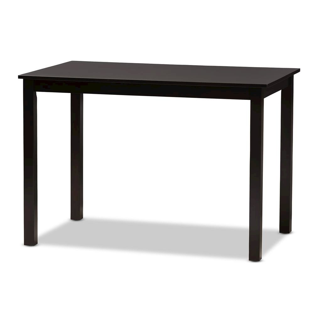 Beige Fabric Upholstered and Dark Brown Finished 5-Piece Dining Set. Picture 10