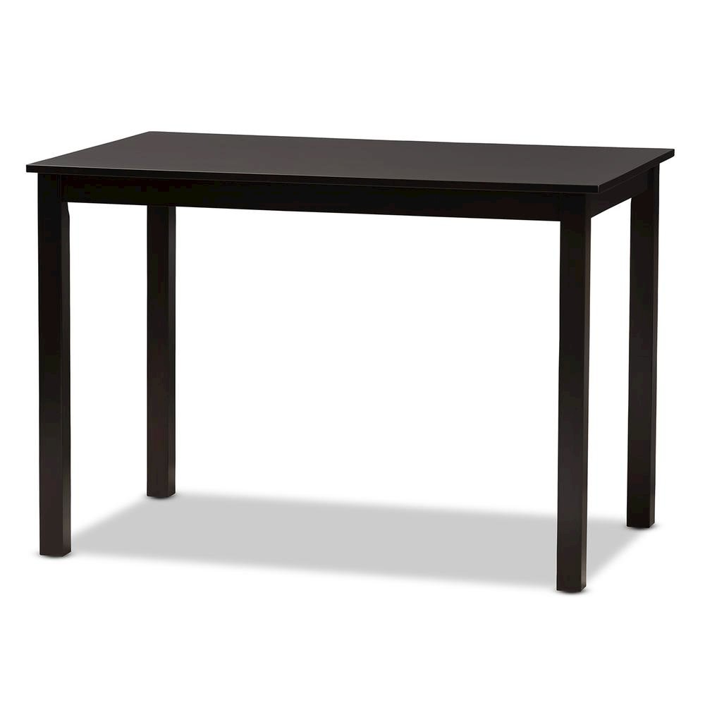 Grey Fabric Upholstered and Dark Brown Finished 5-Piece Dining Set. Picture 10