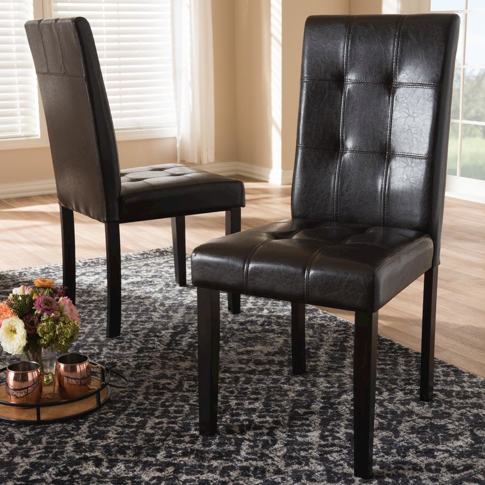 Leather Upholstered Dining Chair (Set of 2). Picture 12