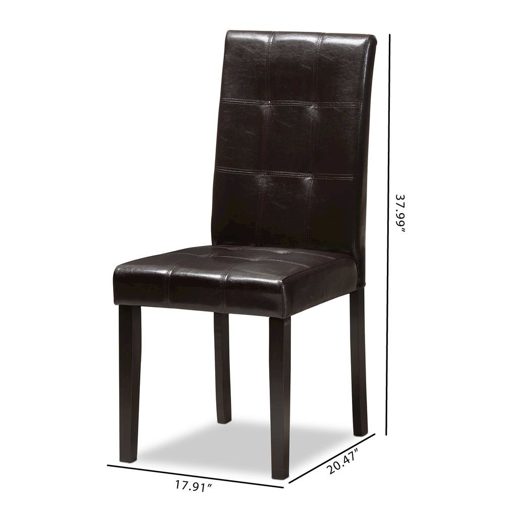 Leather Upholstered Dining Chair (Set of 2). Picture 14