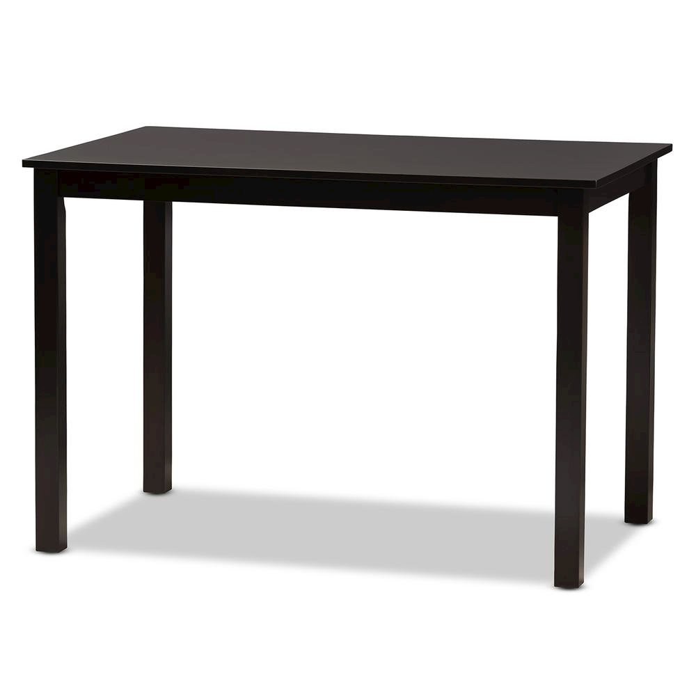 Dark Brown Faux Leather Upholstered 5-Piece Dining Set. Picture 10