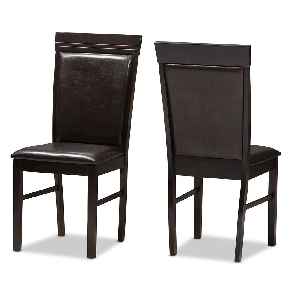 Leather Upholstered Dining Chair (Set of 2). Picture 8