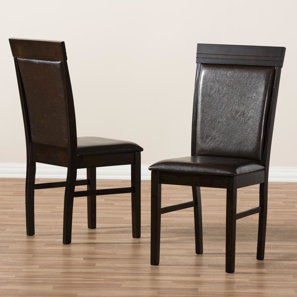 Leather Upholstered Dining Chair (Set of 2). Picture 13