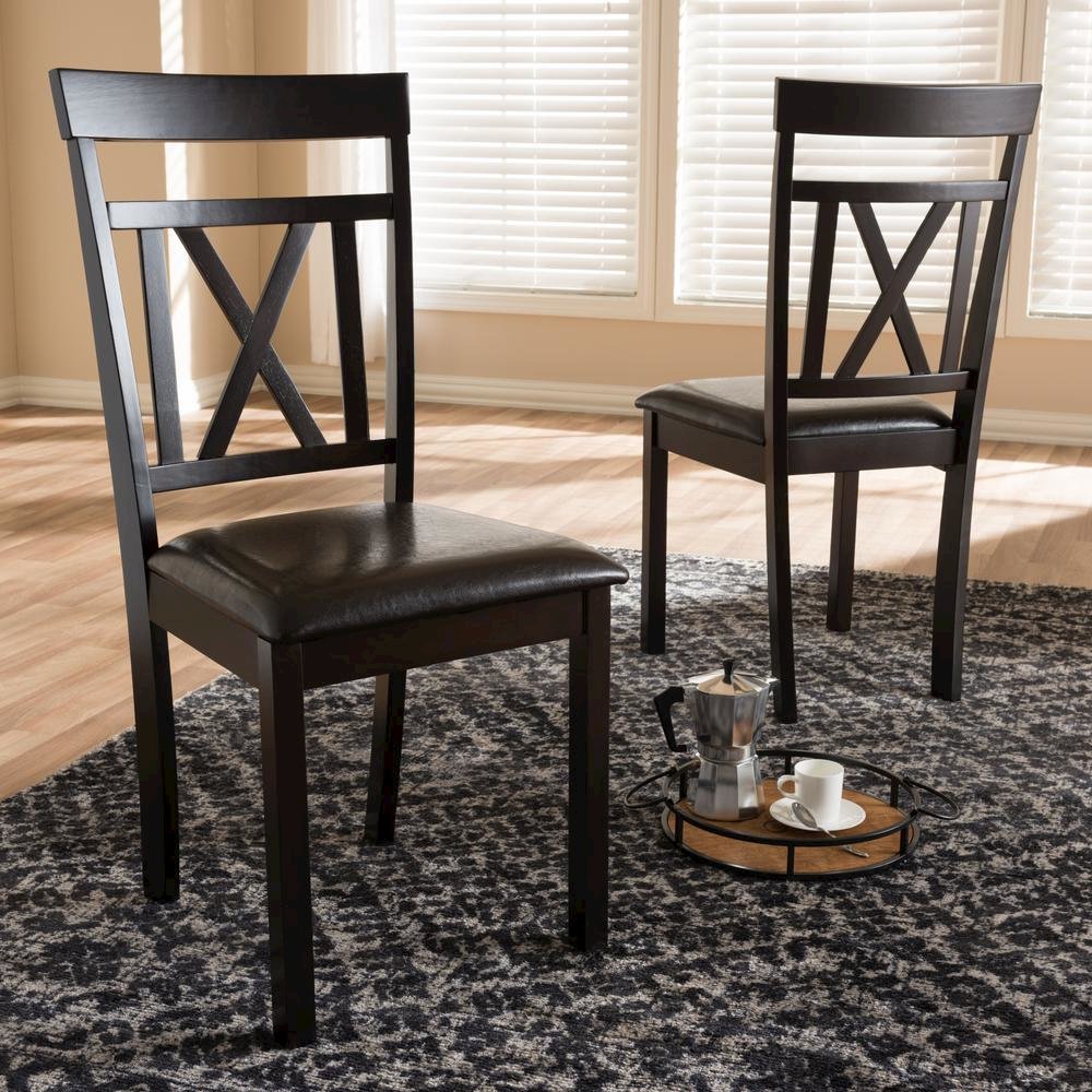 Leather Upholstered Dining Chair (Set of 2). Picture 12