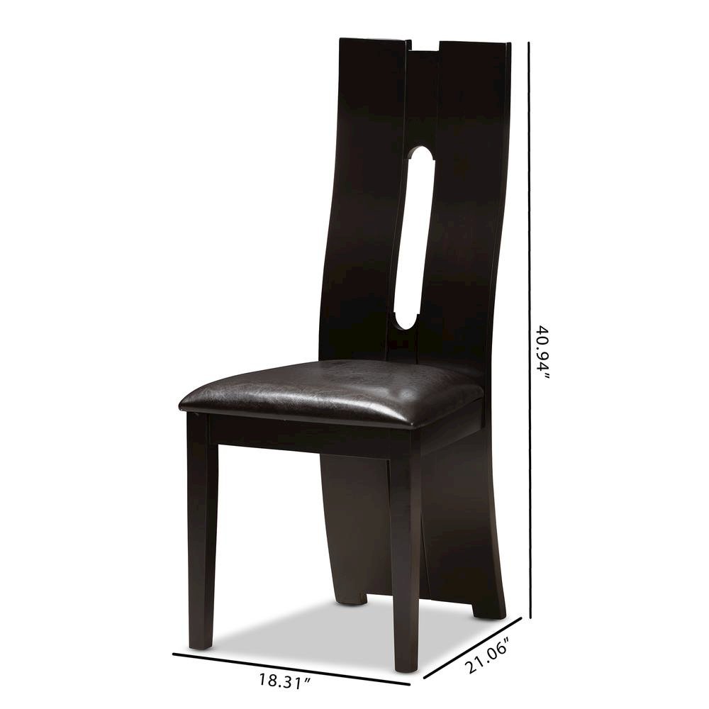 Leather Upholstered Dining Chair (Set of 2). Picture 14