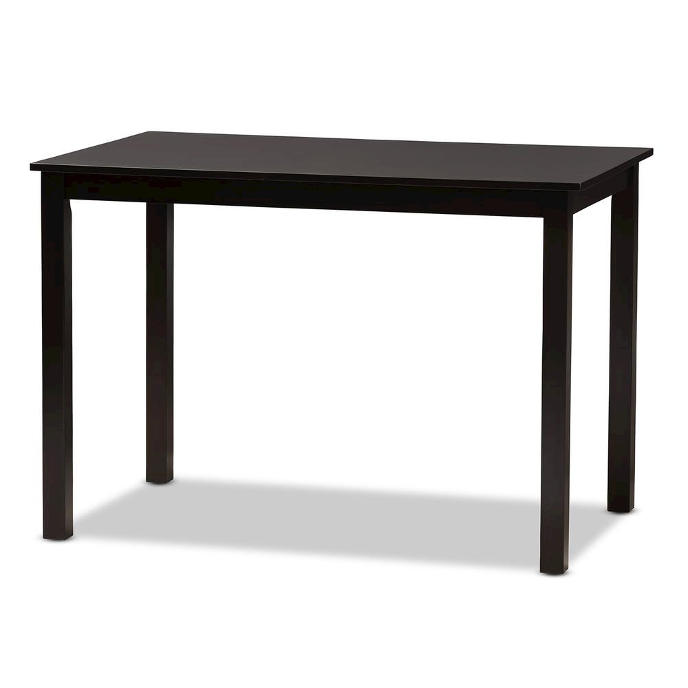 Dark Brown Faux Leather Upholstered 5-Piece Dining Set. Picture 10