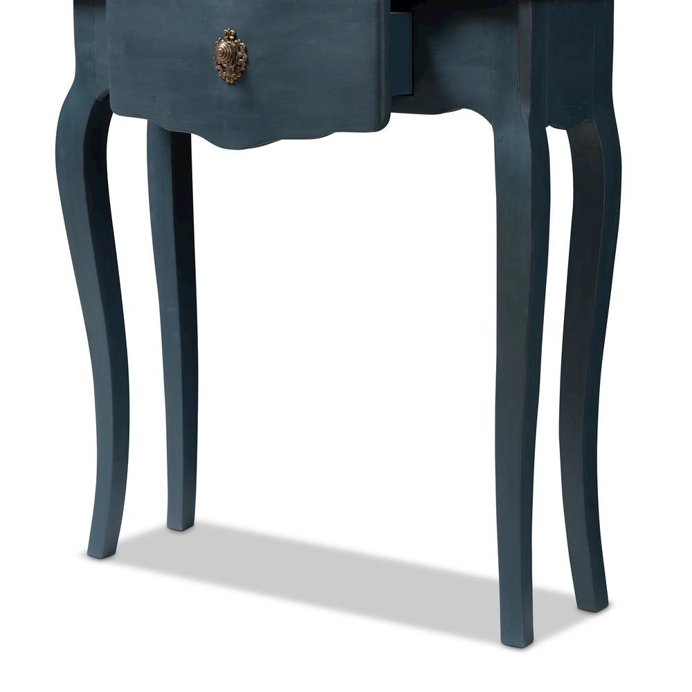 Baxton Studio Mazarine Classic and Provincial Blue Spruce Finished Console Table. Picture 19