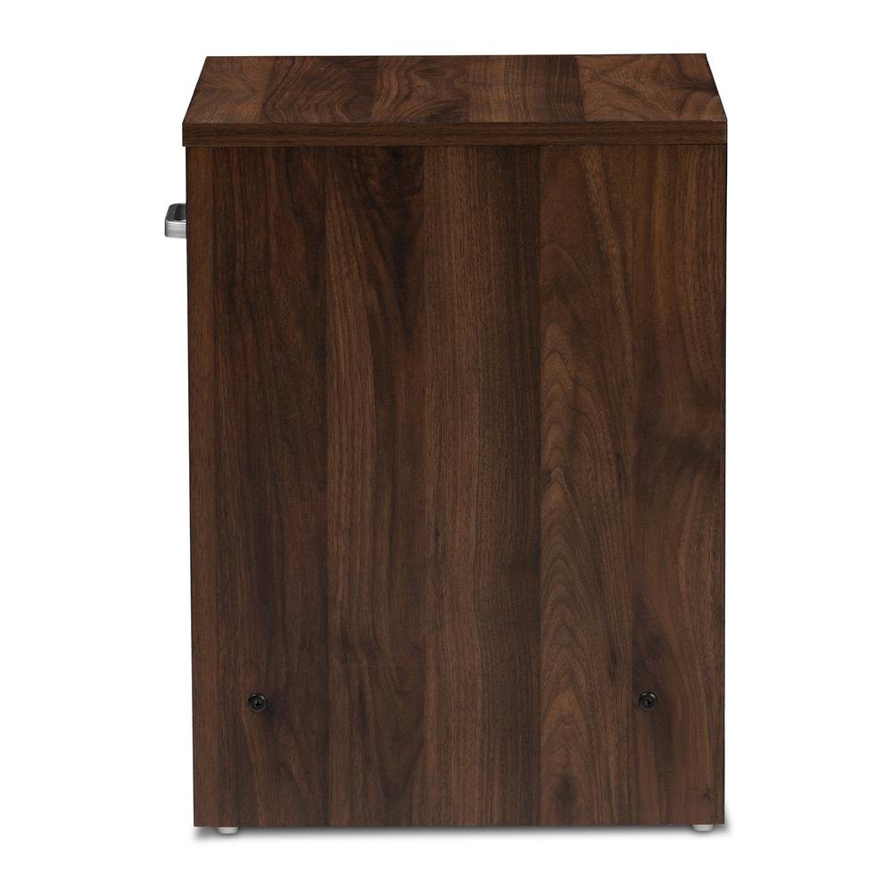 1-Drawer Dark Brown and Dark Grey Finished Nightstand. Picture 13