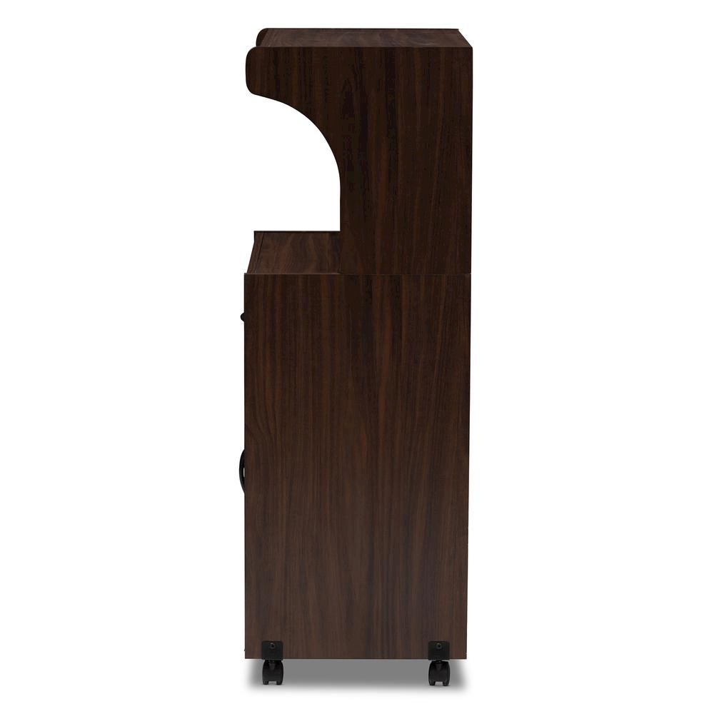 Tannis Modern and Contemporary Dark Walnut Finished Kitchen Cabinet. Picture 13