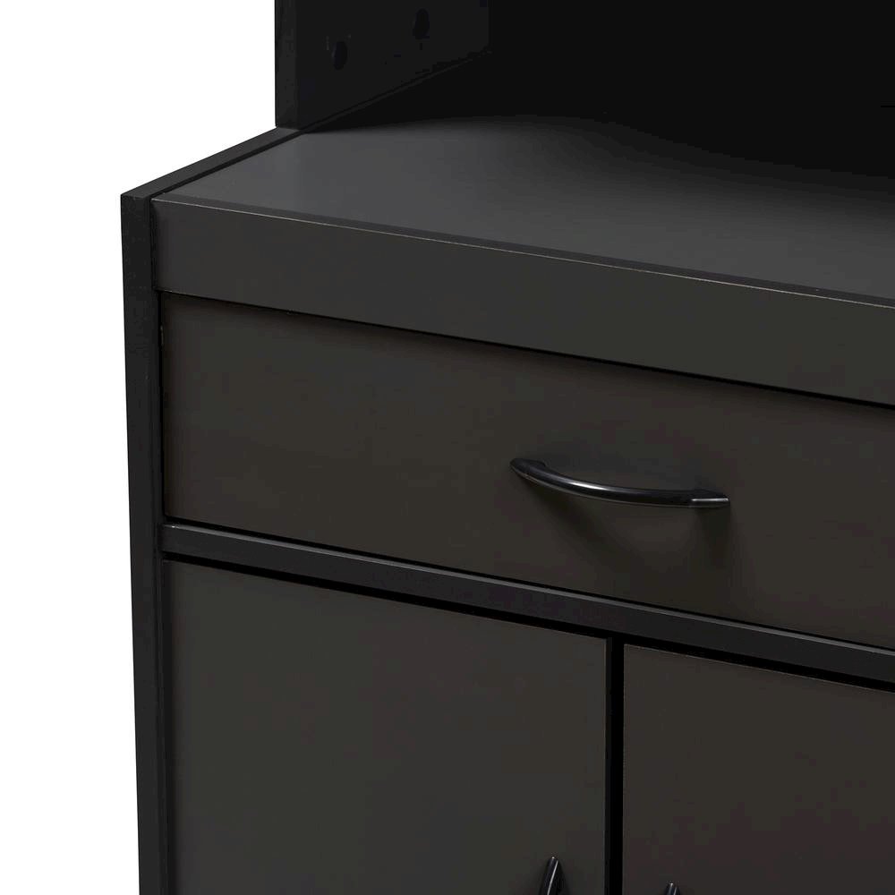 Baxton Studio Tannis Modern and Contemporary Dark Grey Finished Kitchen Cabinet. Picture 15