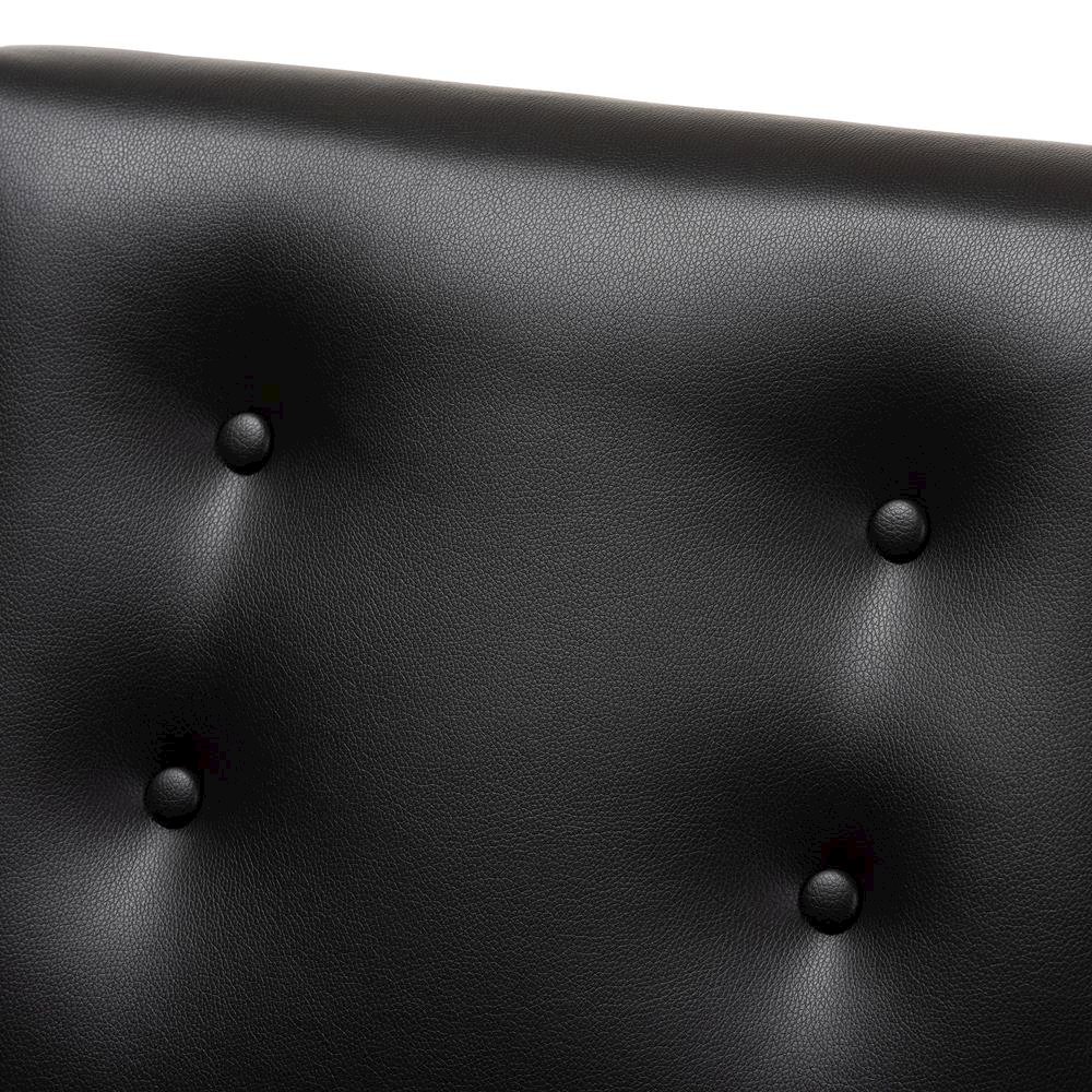 Leather Upholstered Walnut Wood Lounge Chair. Picture 13