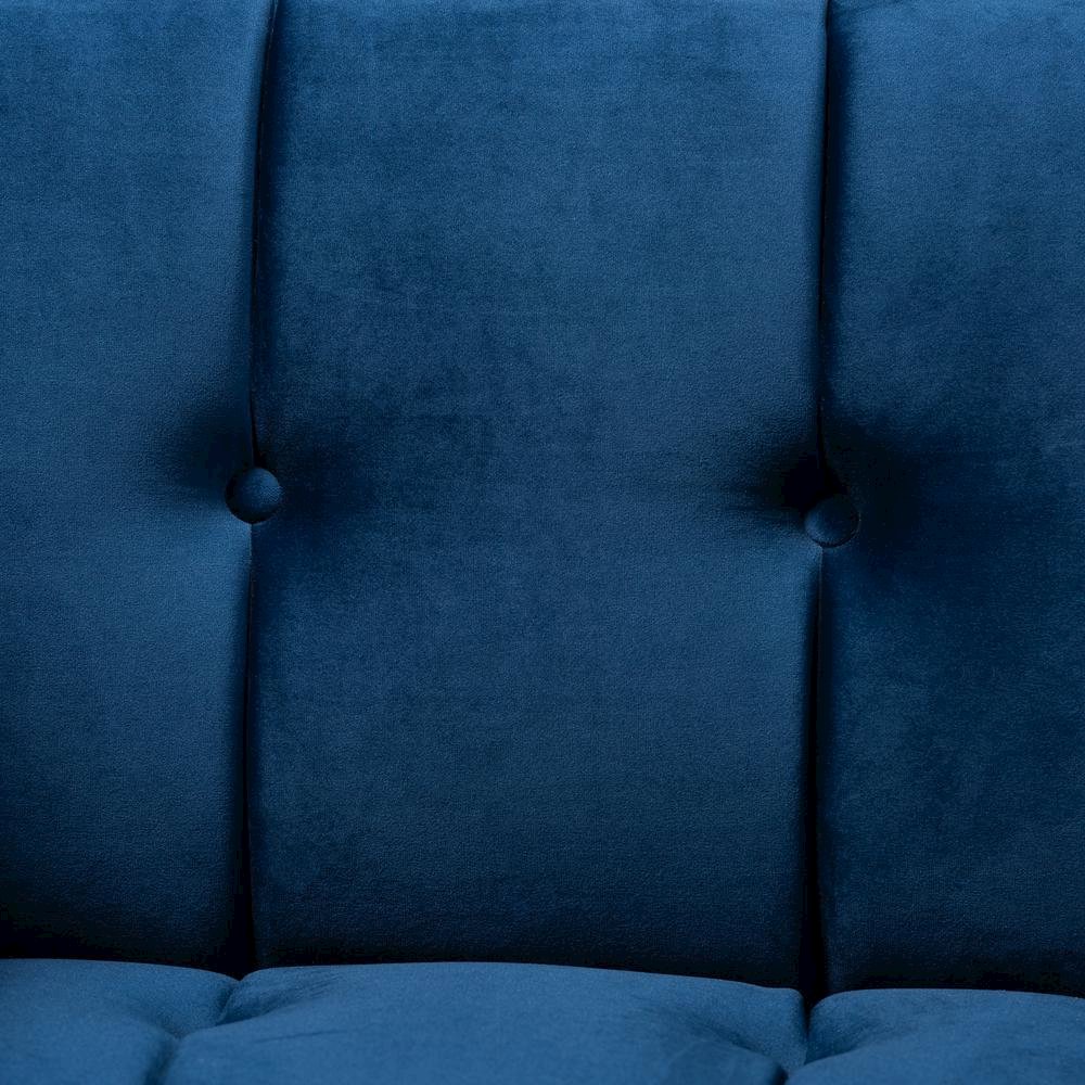 Button Tufted Armchair with Gold-Tone Frame. Picture 15