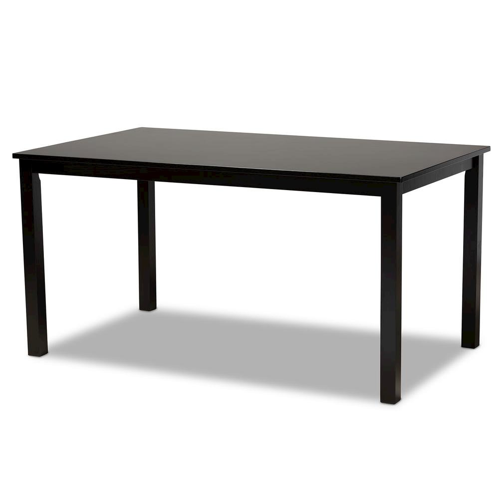Dark Brown Finished Wood 7-Piece Dining Set. Picture 13