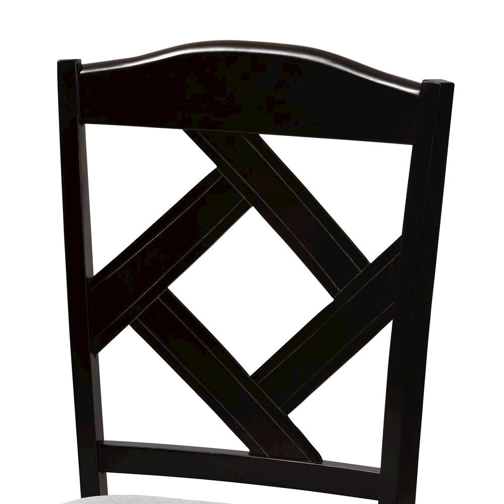 Dark Brown Finished Wood 7-Piece Dining Set. Picture 15