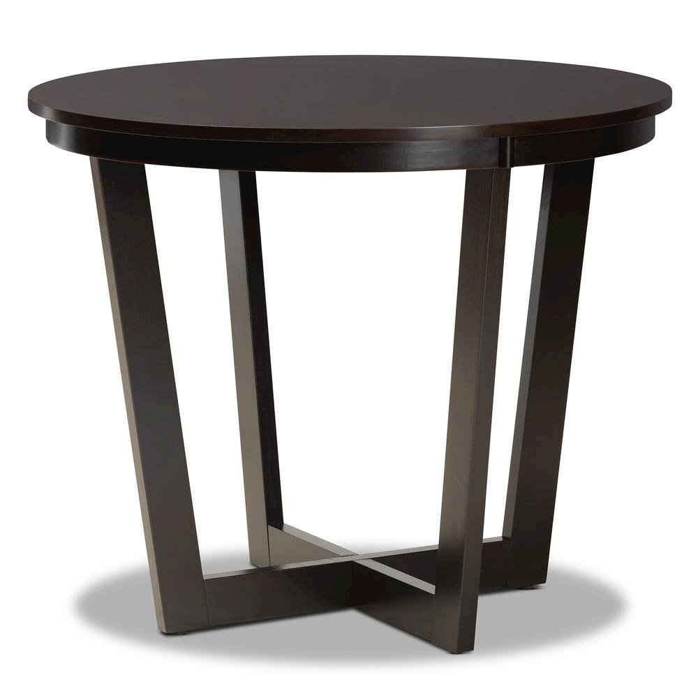 Dark Brown Finished Wood 5-Piece Dining Set. Picture 13