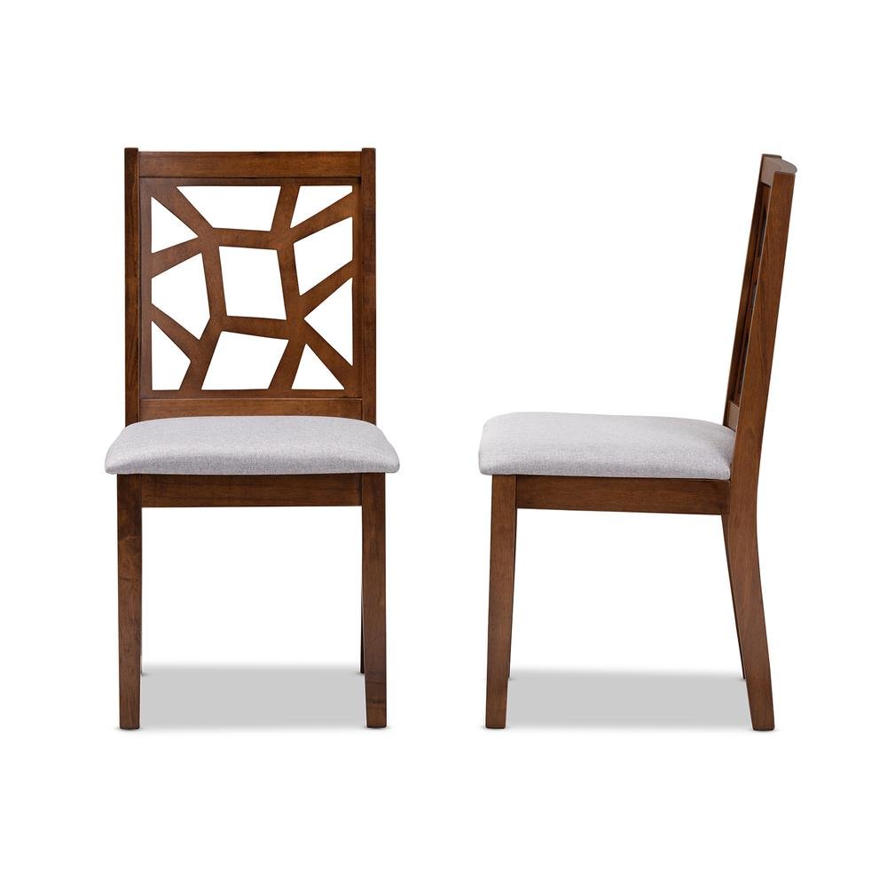 Walnut Brown Finished Dining Chair Set of 2. Picture 10