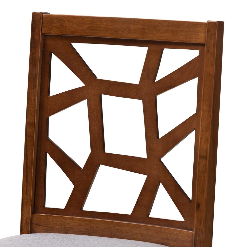 Walnut Brown Finished Dining Chair Set of 2. Picture 11