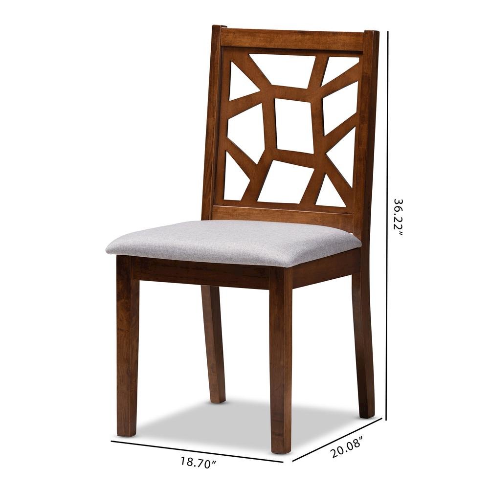 Walnut Brown Finished Dining Chair Set of 2. Picture 14