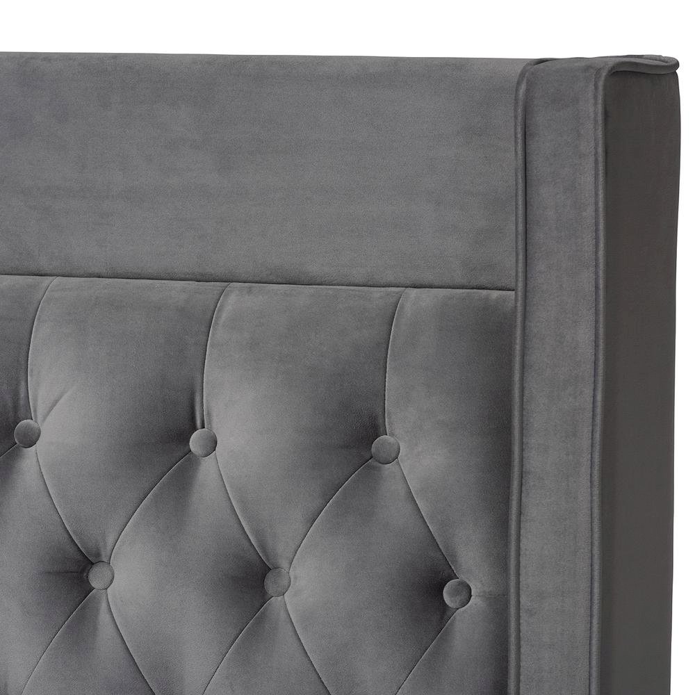 Queen Size Platform Bed with Gold-Finished Legs. Picture 13