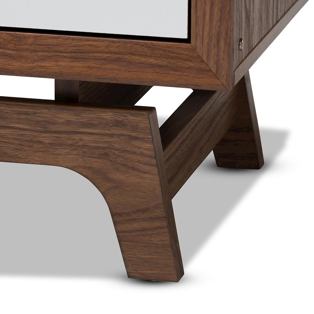 Baxton Studio Svante Mid-Century Modern Multicolor Finished Wood 6-Drawer Chest. Picture 15