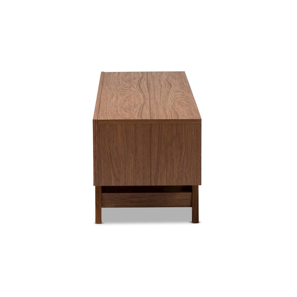 Svante Mid-Century Modern Multicolor Finished Wood 3-Drawer TV Stand. Picture 13