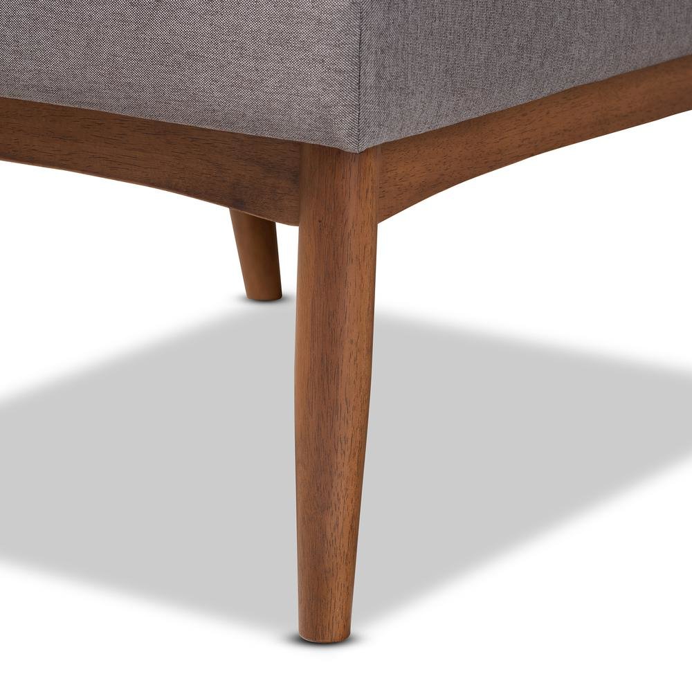 Baxton Studio Arvid Mid-Century Modern Gray Fabric Upholstered Wood Dining Chair. Picture 15