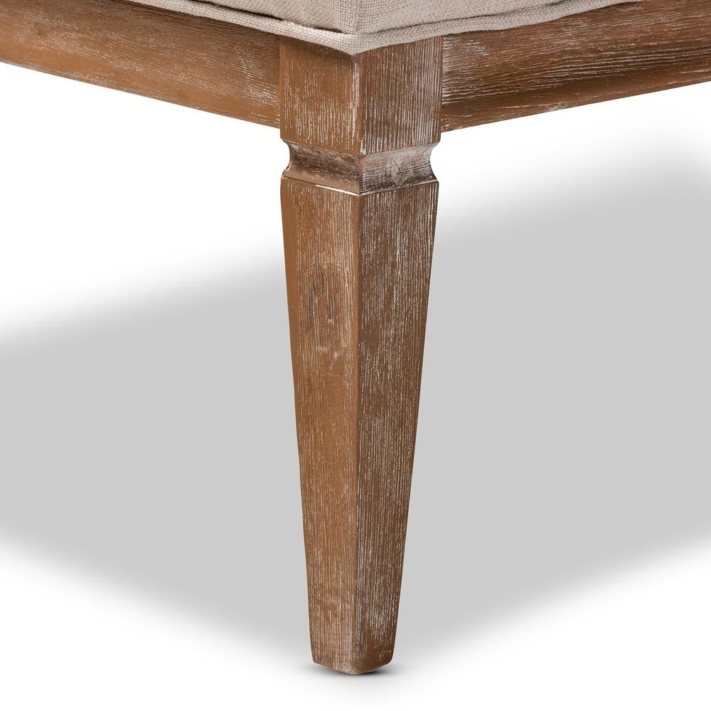 White-Washed Oak Wood Accent Barrel Chair. Picture 17