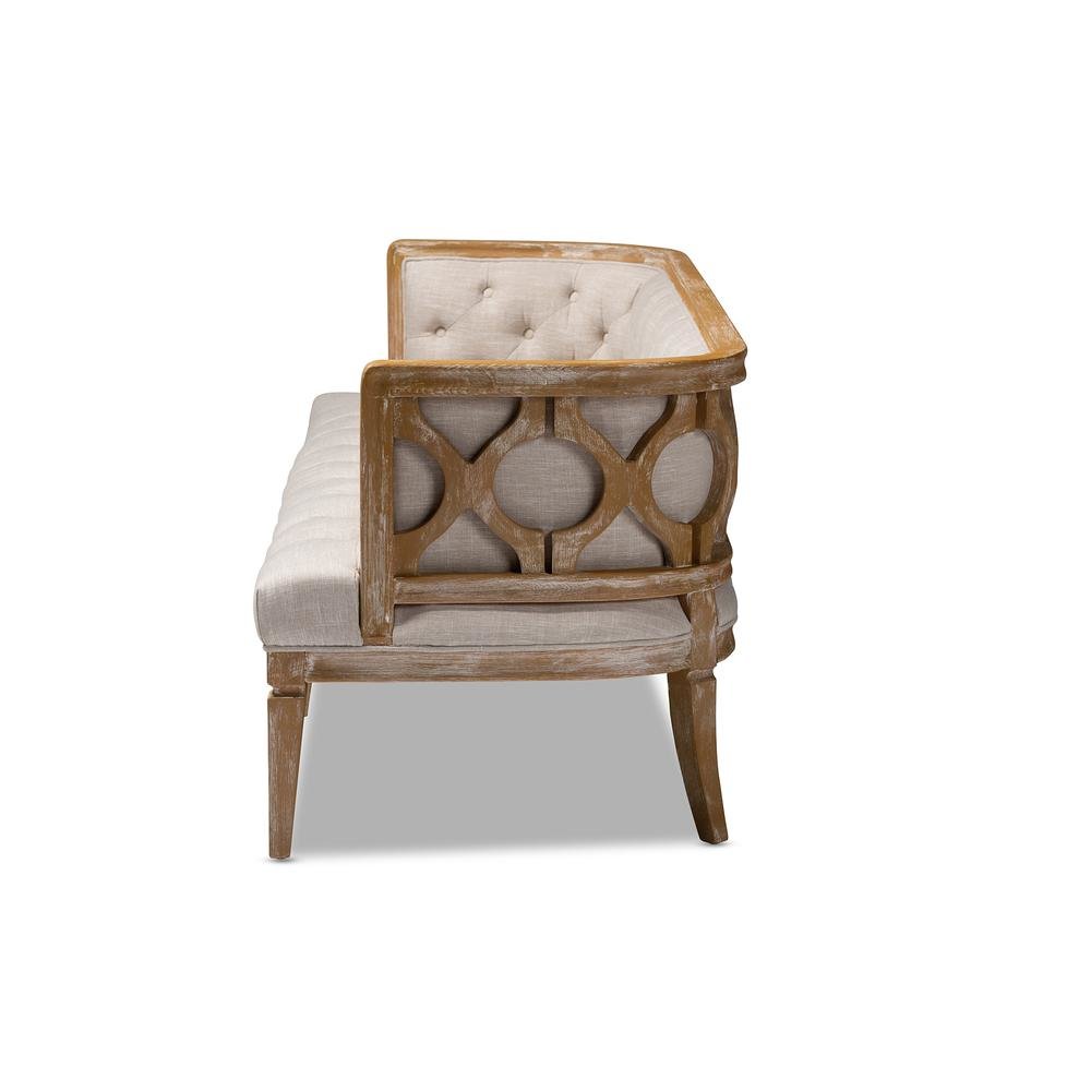 White-Washed Oak Wood Sofa. Picture 13
